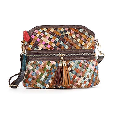 Genuine Leather Colorful Crossbody Sling