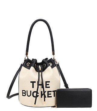 bucket bag with wallet