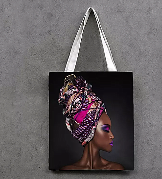 African American Woman Design Tote Bag