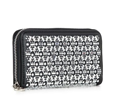 Rhinestone Design Accordion Wallet