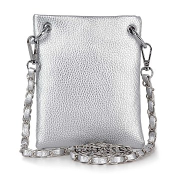 Striped Rhinestone Petite Crossbody Sling