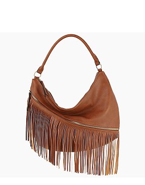 CHILLX Fringe Hobo Shoulder Bag