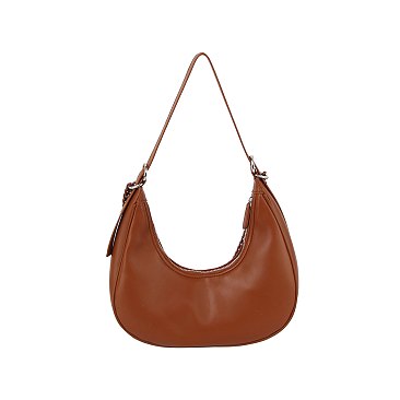 Chevron Pleated Chain Link Shoulder Bag Hobo