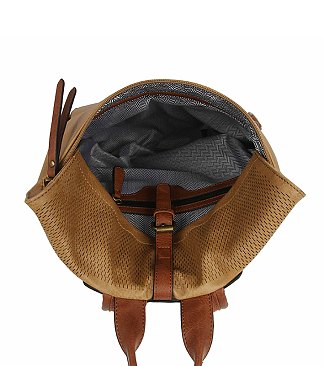 Fashion Laser Cut Flap Backpack