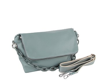 Fashion Flap Chain Link Crossbody Bag