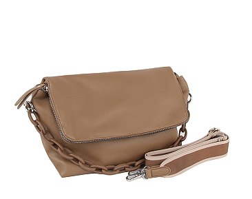 Fashion Flap Chain Link Crossbody Bag