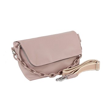 Fashion Flap Chain Link Crossbody Bag