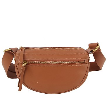 Genuine Leather Saddle Crossbody Bag