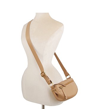 Genuine Leather Saddle Crossbody Bag