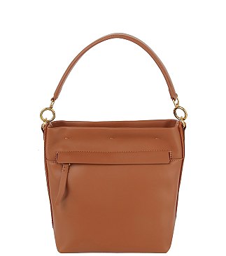 Genuine Leather Bucket Bag Satchel