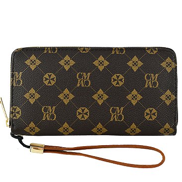 Monogram Zip Around Wallet Wristlet