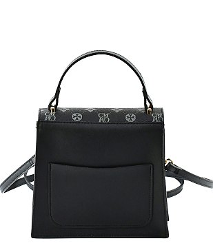 CM Monogram Ring Tassel Flap Crossbody Satchel