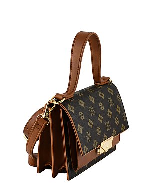 CM Monogram Push Lock Flap Crossbody Bag