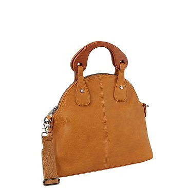 Wooden Top Handle Satchel