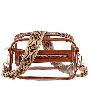 See Thru Boxy Crossbody Bag Guitar Strap