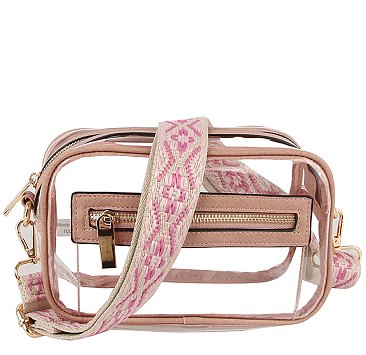 See Thru Boxy Crossbody Bag Guitar Strap