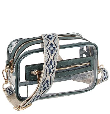 See Thru Boxy Crossbody Bag Guitar Strap