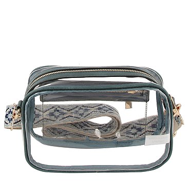 See Thru Boxy Crossbody Bag Guitar Strap