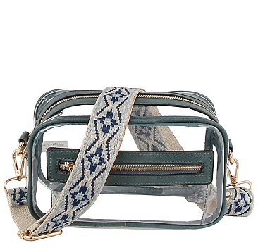 See Thru Boxy Crossbody Bag Guitar Strap