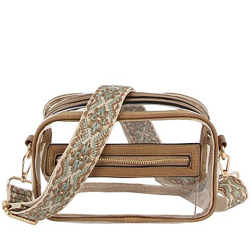 See Thru Boxy Crossbody Bag Guitar Strap