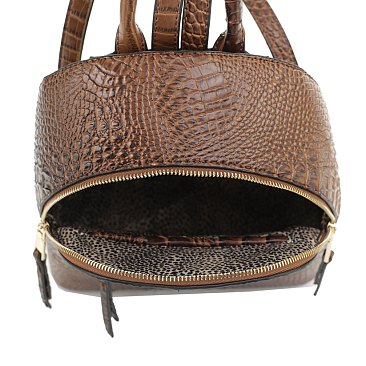 Crocodile Embossed Quality Backpack