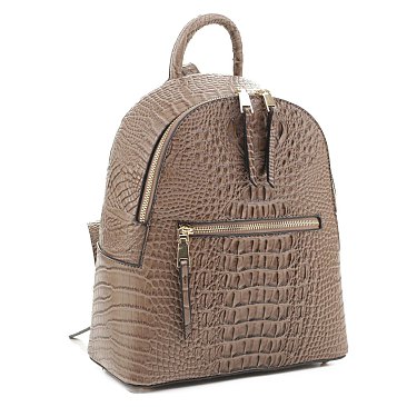 Crocodile Embossed Backpack