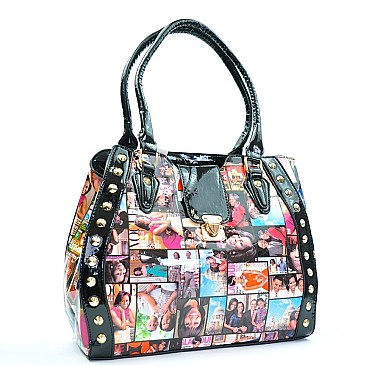 Obama Satchel Studded Handbag