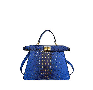 blue croc bag