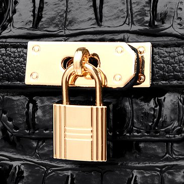 Crocodile Chic Padlock Satchel