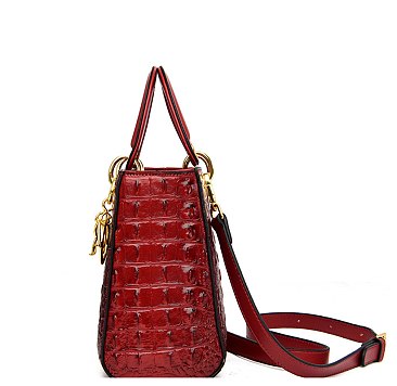 Tie-dyed Croc Satchel Crossbody Bag