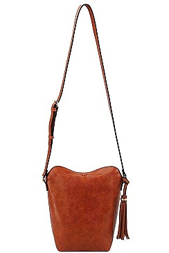 CALIN COLLECTION TASSEL CROSS BODY SHOULDER BAG