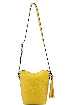 CALIN COLLECTION TASSEL CROSS BODY SHOULDER BAG