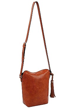 CALIN COLLECTION TASSEL CROSS BODY SHOULDER BAG