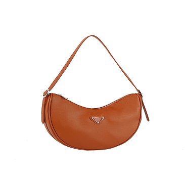 Triangle Plaque Shoulder Bag Hobo