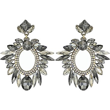 RHINESTONE DANGLY EARRING