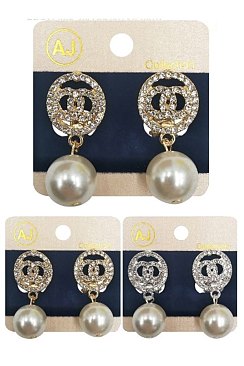 Pack of 12 Pearl Accent Clip-on Earrings Set