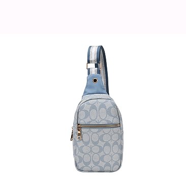 Oval Pattern Print Sling Bag