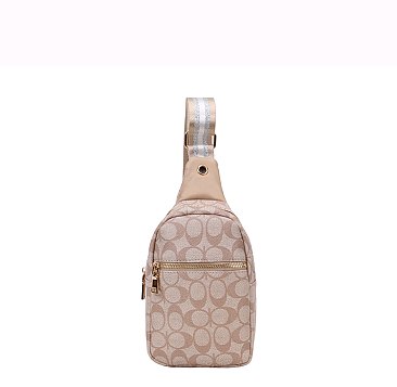 Oval Pattern Print Sling Bag