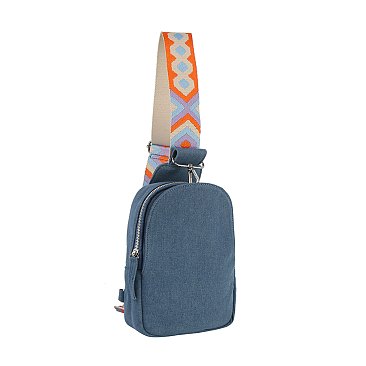 Aztec Guitar Strap Denim Sling Bag