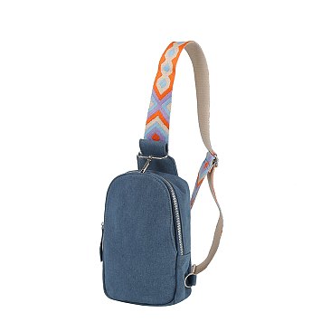 Aztec Guitar Strap Denim Sling Bag