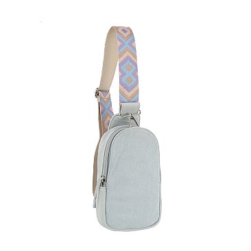 Aztec Guitar Strap Denim Sling Bag