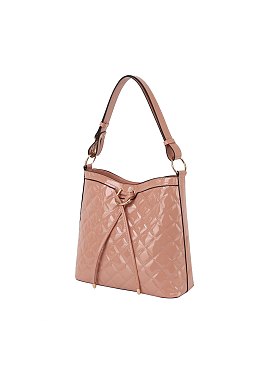 Patent Glossy Quilted Shoulder Bag