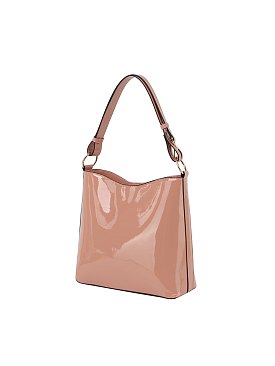 Patent Glossy Quilted Shoulder Bag