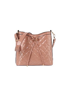 Patent Glossy Quilted Shoulder Bag