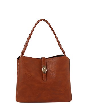 Buckle Flap Shoulder Bag Satchel