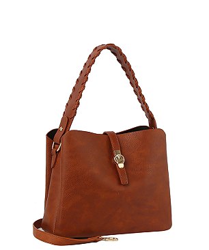 Buckle Flap Shoulder Bag Satchel