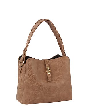 Buckle Flap Shoulder Bag Satchel