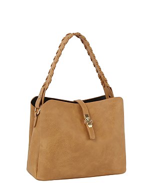 Buckle Flap Shoulder Bag Satchel