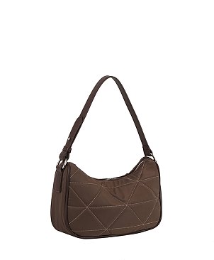 Quilted Nylon Shoulder Bag