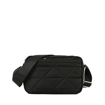 Quilted Nylon Boxy Crossbody Bag